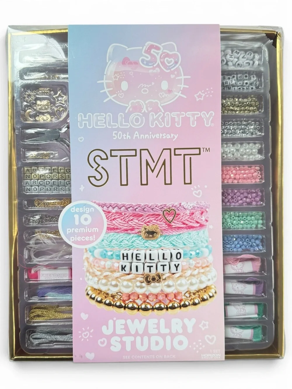 STMT Hello Kitty 50th Anniversary Jewelry Studio Bracelet Kit New
